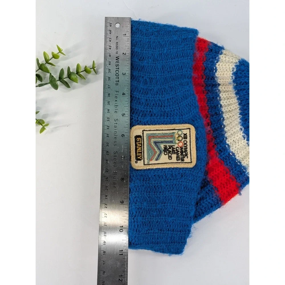 🇺🇸VTG XIII 1980 Olympic Winter Games Lake Placid Beanie Hat Knit Toque Stanley